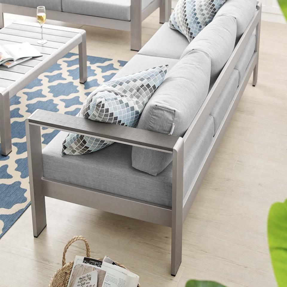 Modway Shore Sunbrella® Fabric Aluminum Outdoor Patio Sofa - EEI-4228 | Outdoor Sofas, Loveseats & Sectionals | Modishstore - 7