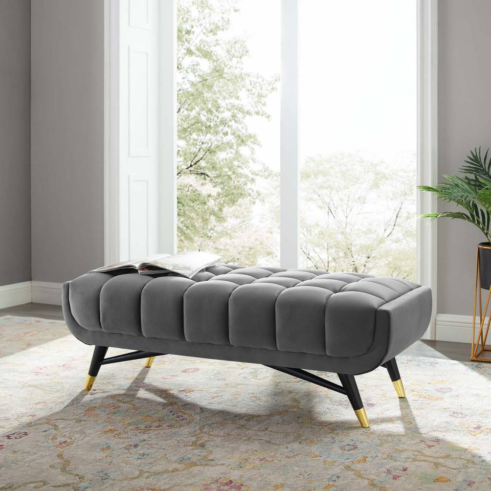 Modway Adept 47.5" Performance Velvet Bench - EEI-4242 | Benches | Modishstore - 1