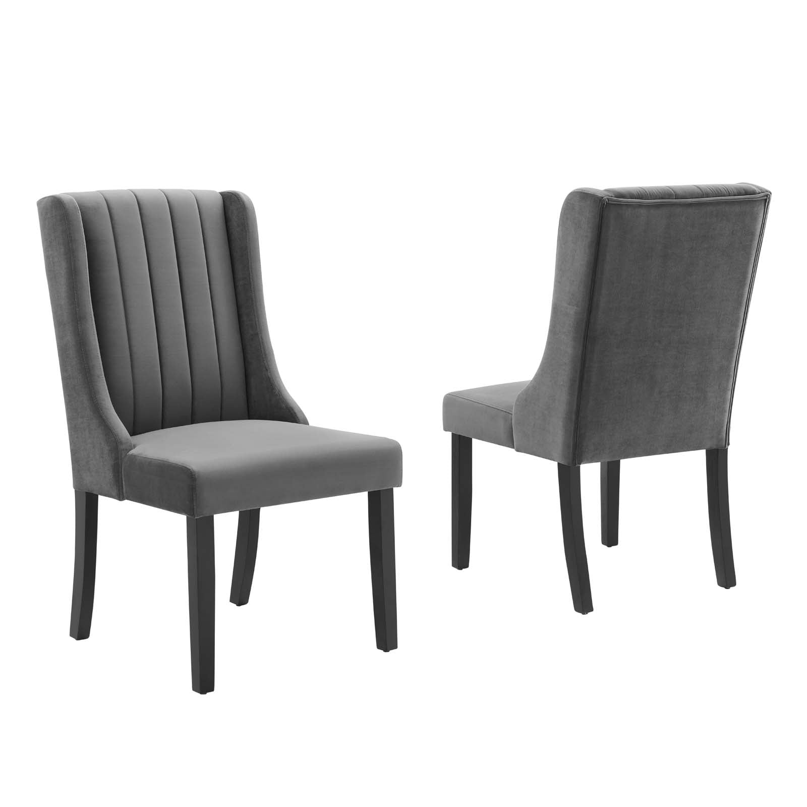 Modway Renew Parsons Performance Velvet Dining Side Chairs - Set of 2 | Dining Chairs | Modishstore-5