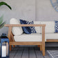 Modway Bayport Outdoor Patio Teak Wood 3-Piece Sectional Sofa Set | Outdoor Sofas, Loveseats & Sectionals | Modishstore-2