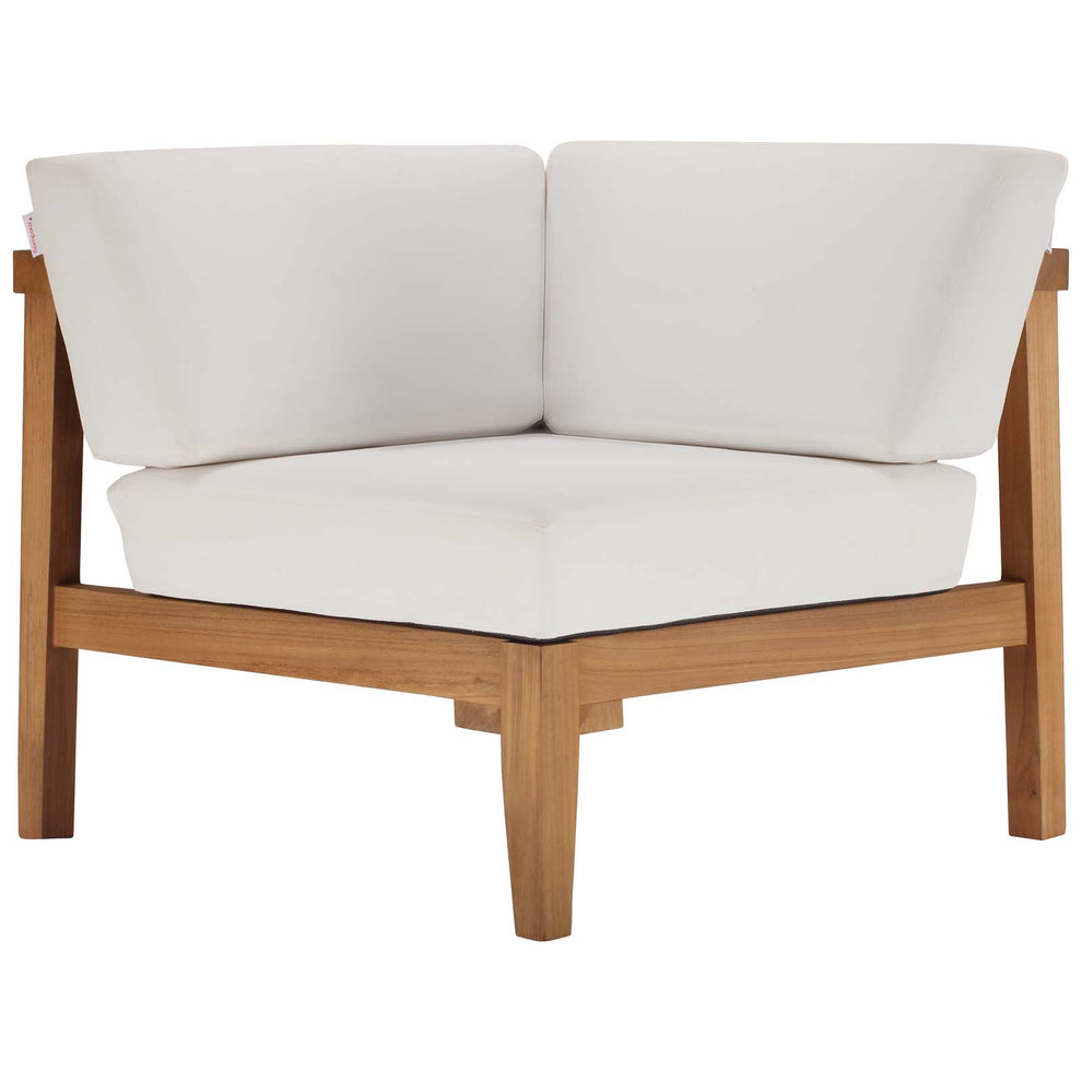 Modway Bayport Outdoor Patio Teak Wood 3-Piece Sectional Sofa Set - EEI-4258 | Outdoor Sofas, Loveseats & Sectionals | Modishstore - 5