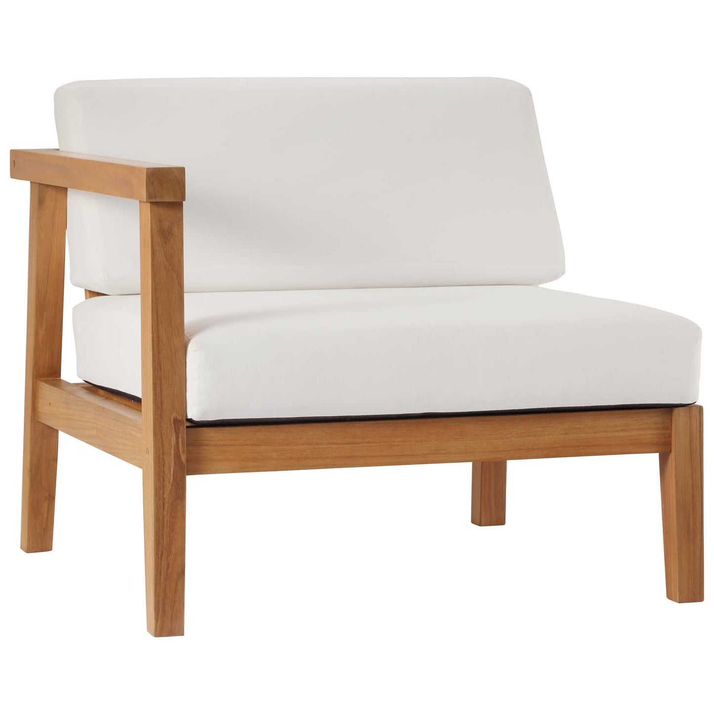 Modway Bayport Outdoor Patio Teak Wood 3-Piece Sectional Sofa Set | Outdoor Sofas, Loveseats & Sectionals | Modishstore-8