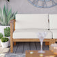 Modway Bayport Outdoor Patio Teak Wood 2-Seater Loveseat | Outdoor Sofas, Loveseats & Sectionals | Modishstore-11