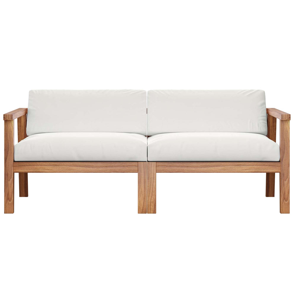 Modway Bayport Outdoor Patio Teak Wood 2-Seater Loveseat - EEI-4259 | Outdoor Sofas, Loveseats & Sectionals | Modishstore - 3
