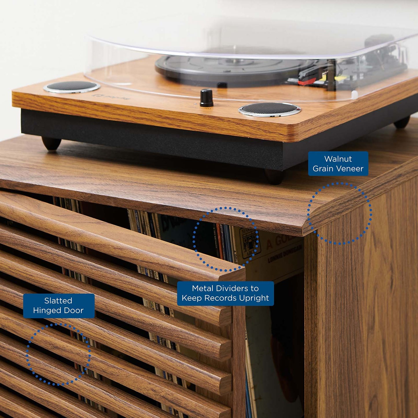 Modway Render Vinyl Record Display Stand | Coffee Tables | Modishstore-7