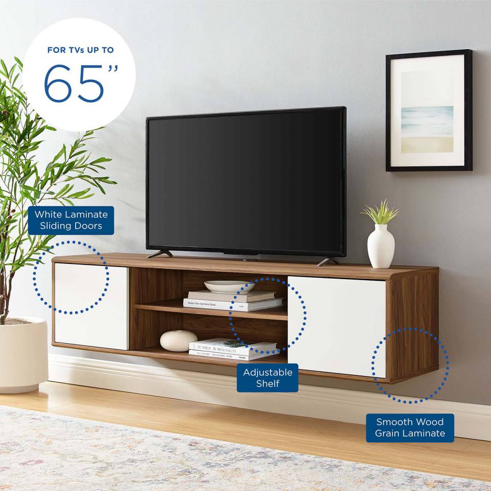 Modway Envision 60" Wall Mount TV Stand - EEI-4265 | TV Stands | Modishstore - 5