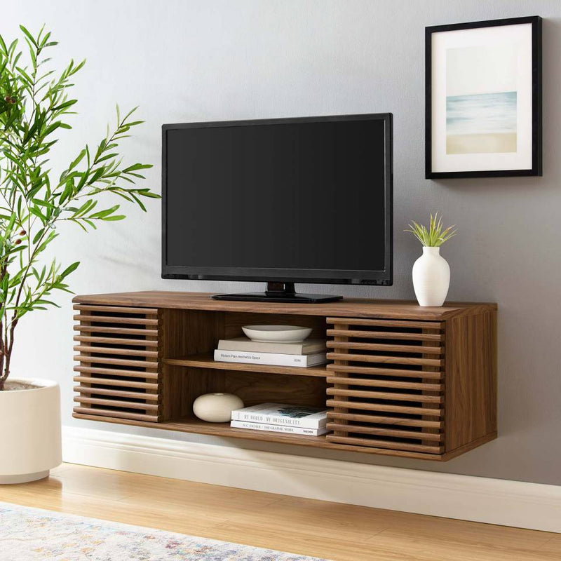 Intuition Smuk storm Modway Render 46" Wall-Mount Media Console TV Stand - EEI-4266 - Walnut –  Modish Store