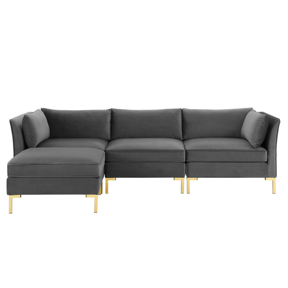 Modway Ardent 4-Piece Performance Velvet Sectional Sofa - EEI-4270 | Sofa Set | Modishstore - 3