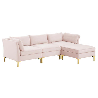 Modway Ardent 4-Piece Performance Velvet Sectional Sofa - EEI-4270 | Sofa Set | Modishstore - 13