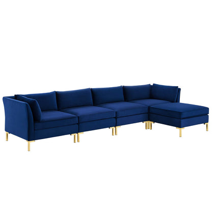 Modway Ardent 5-Piece Performance Velvet Sectional Sofa - EEI-4273 | Sofa Set | Modishstore - 9