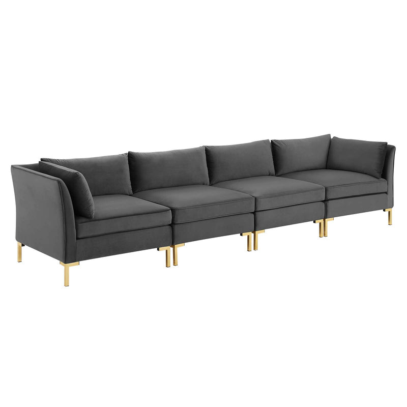 Modway Ardent 4-Seater Performance Velvet Sofa - EEI-4274 | Sofa Set | Modishstore - 1