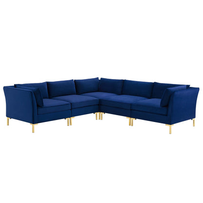 Modway Ardent 5-Piece Performance Velvet Sectional Sofa - EEI-4275 | Sofa Set | Modishstore - 4