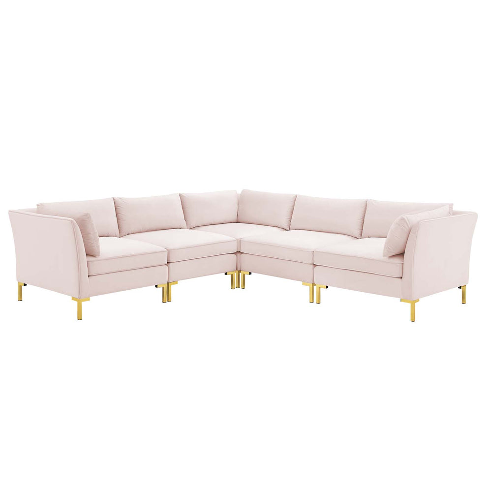 Modway Ardent 5-Piece Performance Velvet Sectional Sofa - EEI-4275 | Sofa Set | Modishstore - 7
