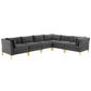 Modway Ardent 6-Piece Performance Velvet Sectional Sofa - EEI-4277 | Sofa Set | Modishstore - 1