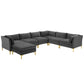Modway Ardent 7-Piece Performance Velvet Sectional Sofa - EEI-4278 | Sectional | Modishstore - 2