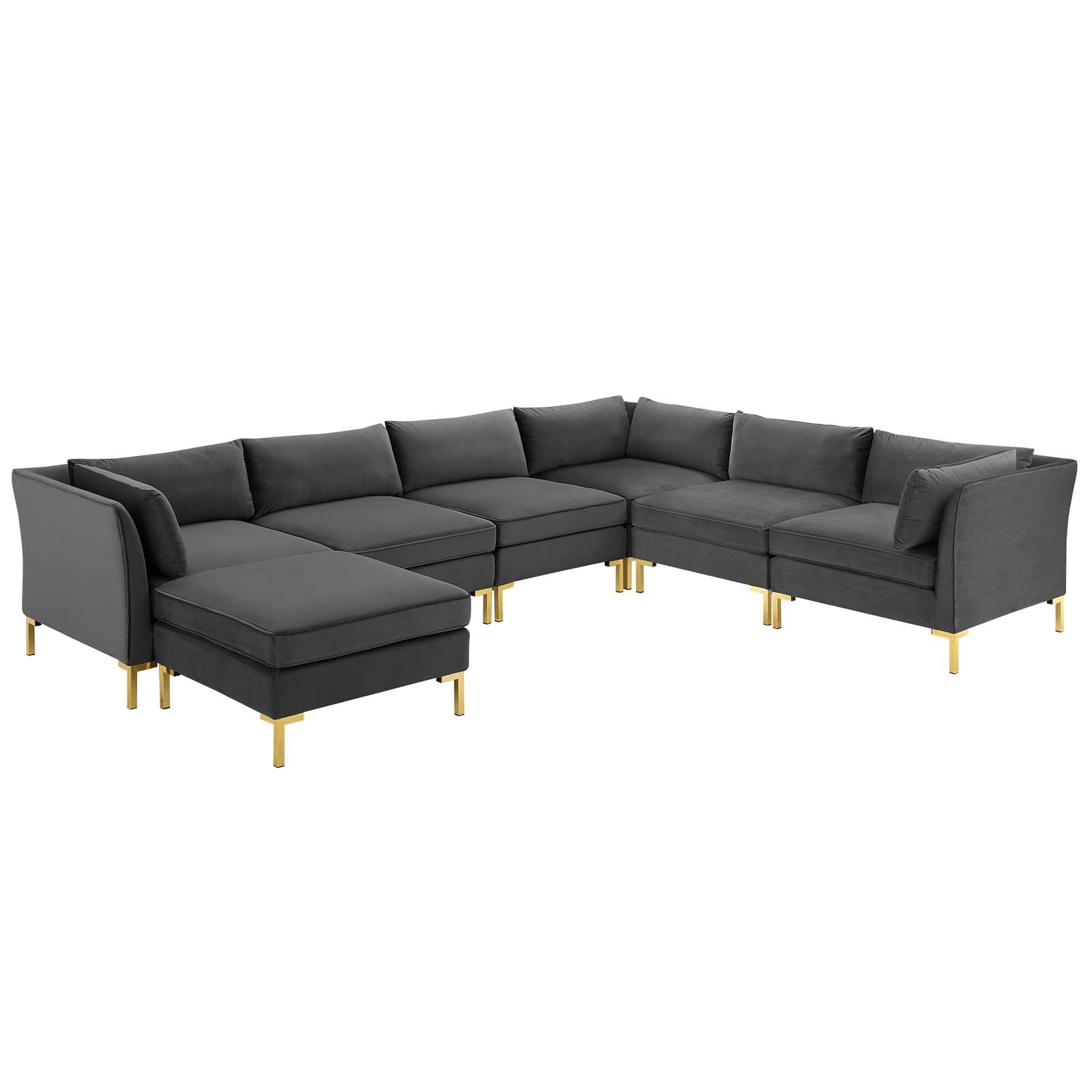 Modway Ardent 7-Piece Performance Velvet Sectional Sofa - EEI-4278 | Sectional | Modishstore - 2