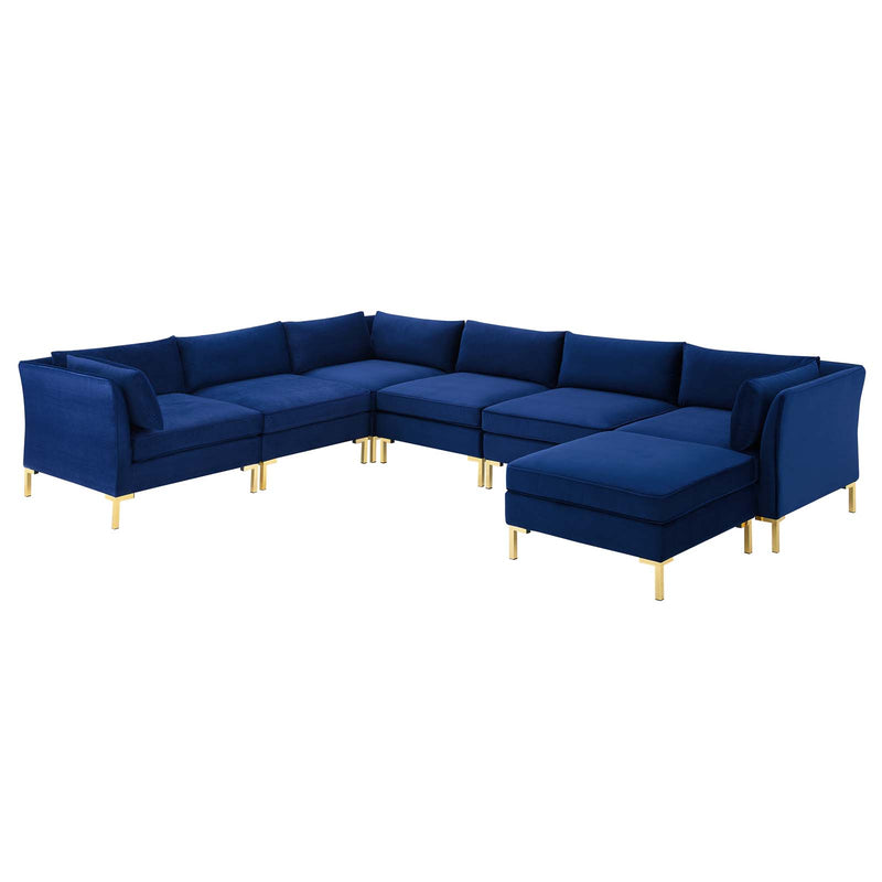 Modway Ardent 7-Piece Performance Velvet Sectional Sofa - EEI-4278 | Sectional | Modishstore - 12