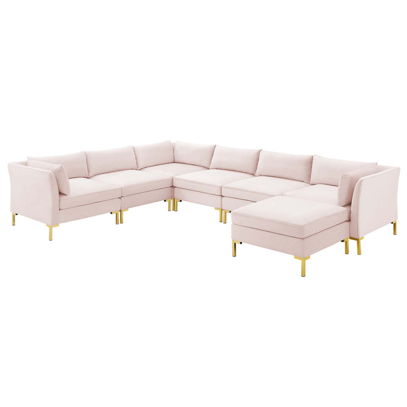Modway Ardent 7-Piece Performance Velvet Sectional Sofa - EEI-4278 | Sectional | Modishstore - 13
