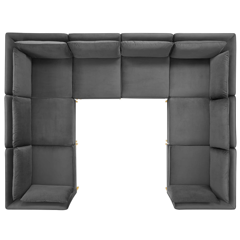Modway Ardent 8-Piece Performance Velvet Sectional Sofa - EEI-4279 | Sectional | Modishstore - 3