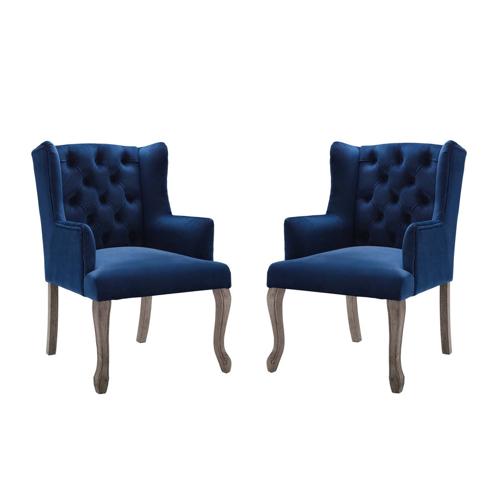 Modway Realm Armchair Performance Velvet Set of 2 - EEI-4292 | Armchairs | Modishstore - 7