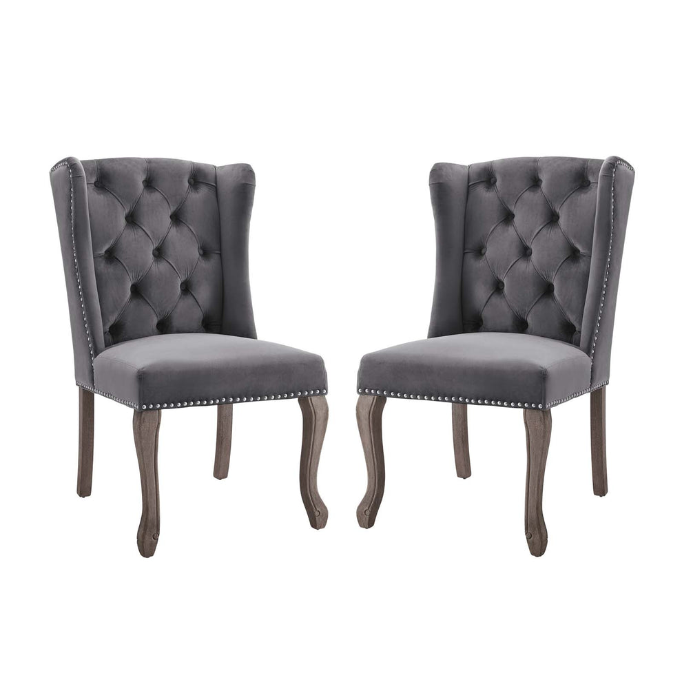 Modway Apprise Side Chair Performance Velvet Set of 2 - EEI-4293 | Side Chairs | Modishstore - 2