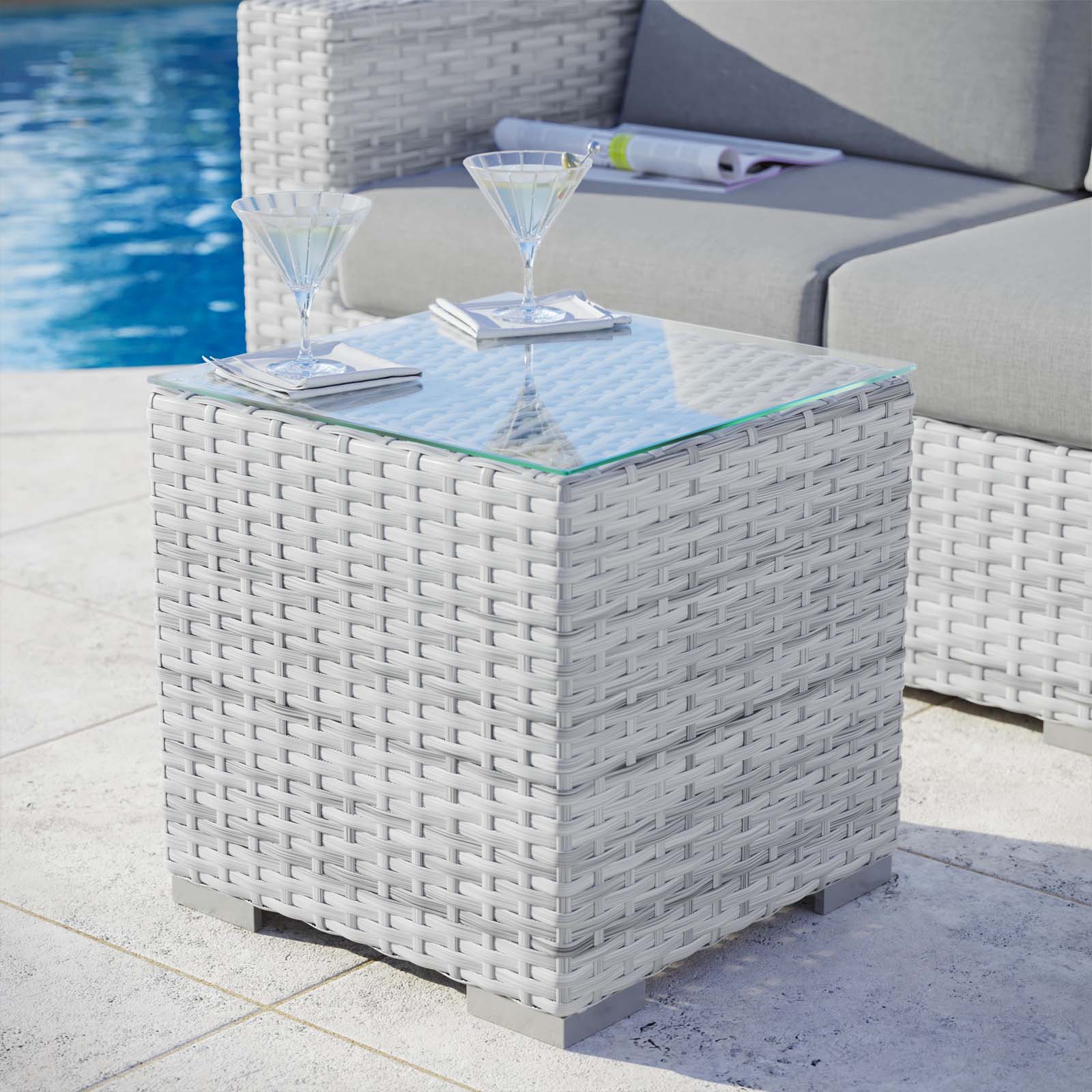 Modway Convene Outdoor Patio Side Table | Side Tables | Modishstore