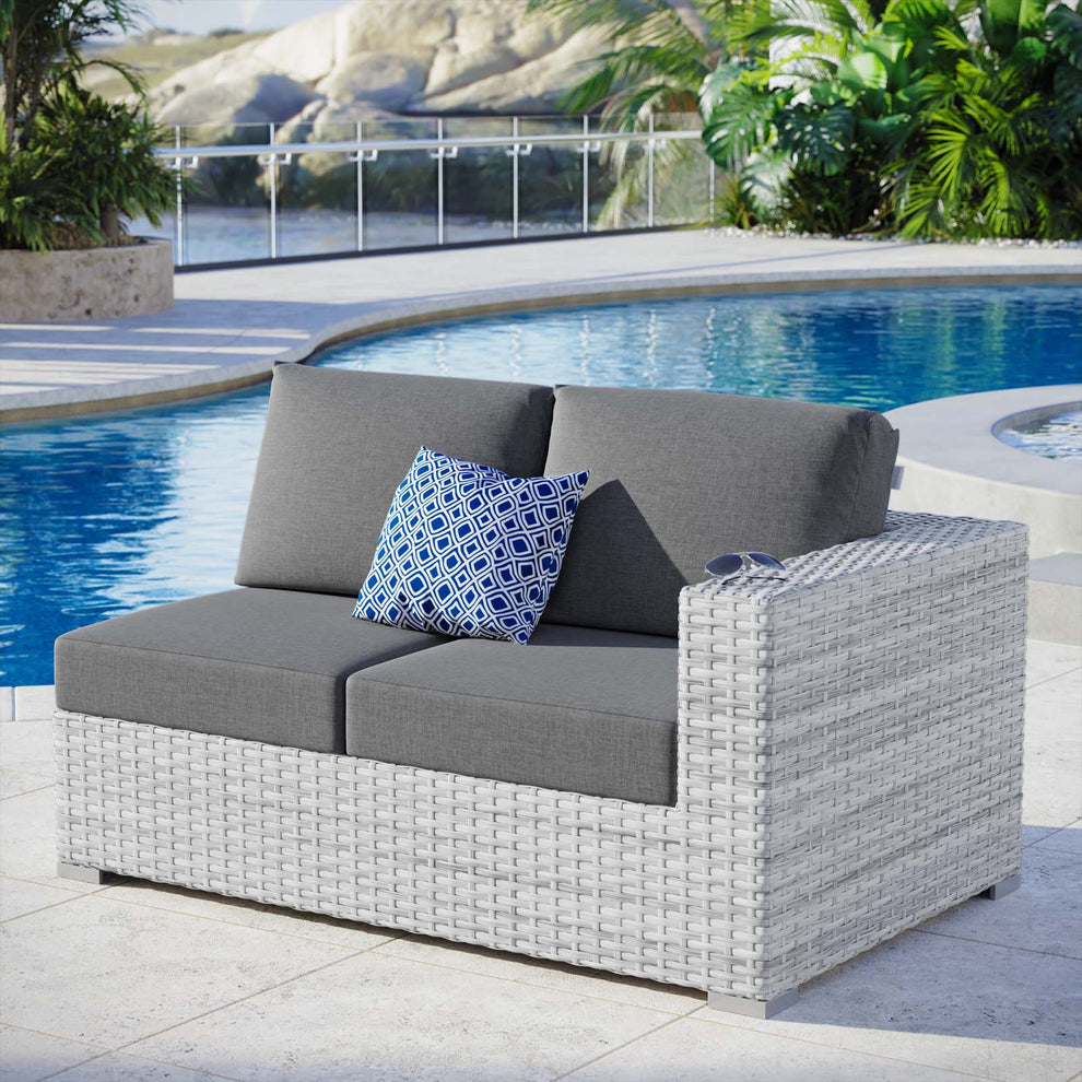 Modway Convene Outdoor Patio Right-Arm Loveseat - EEI-4302 | Outdoor Sofas, Loveseats & Sectionals | Modishstore - 1