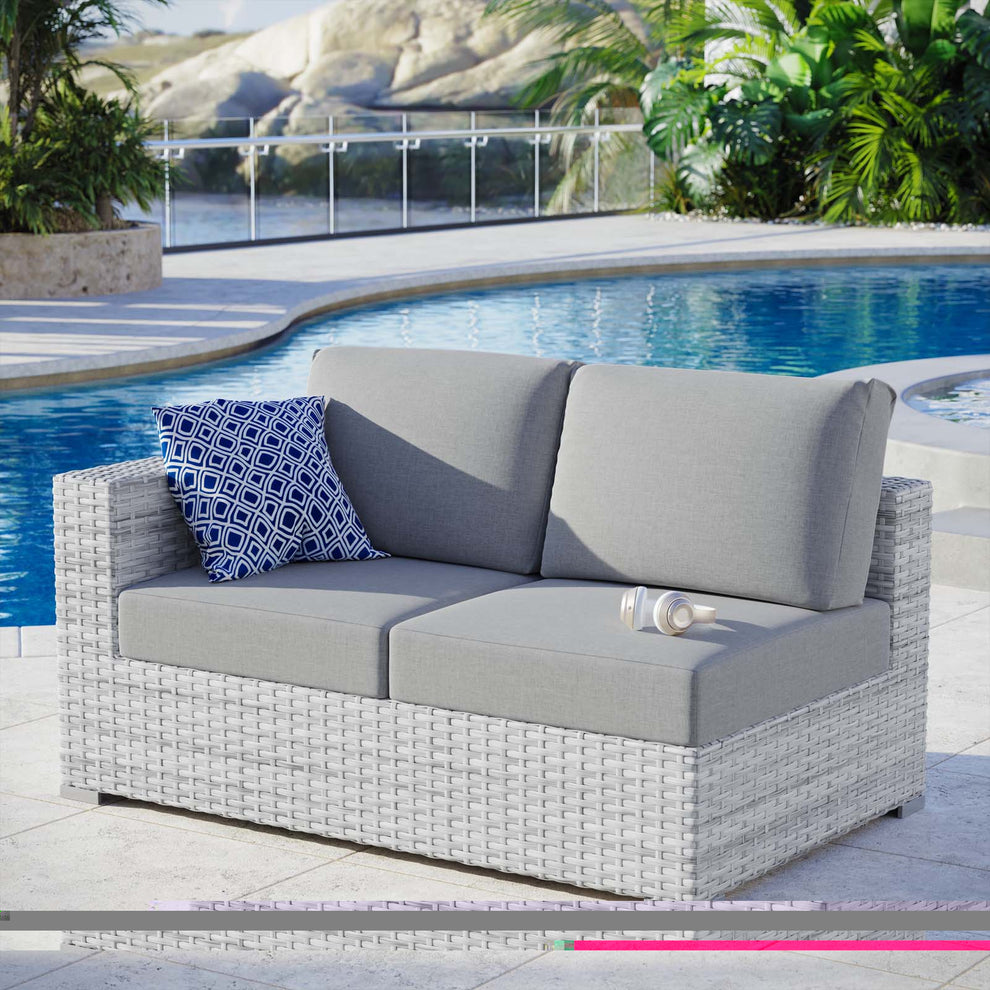 Modway Convene Outdoor Patio Left-Arm Loveseat - EEI-4303 | Outdoor Sofas, Loveseats & Sectionals | Modishstore - 1