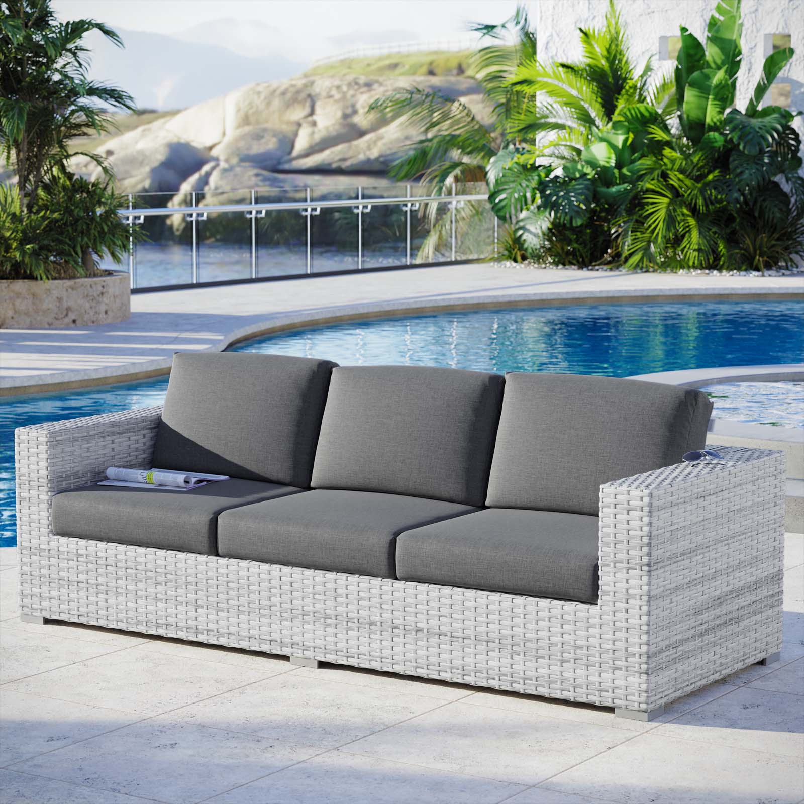 Modway Convene Outdoor Patio Sofa | Outdoor Sofas, Loveseats & Sectionals | Modishstore