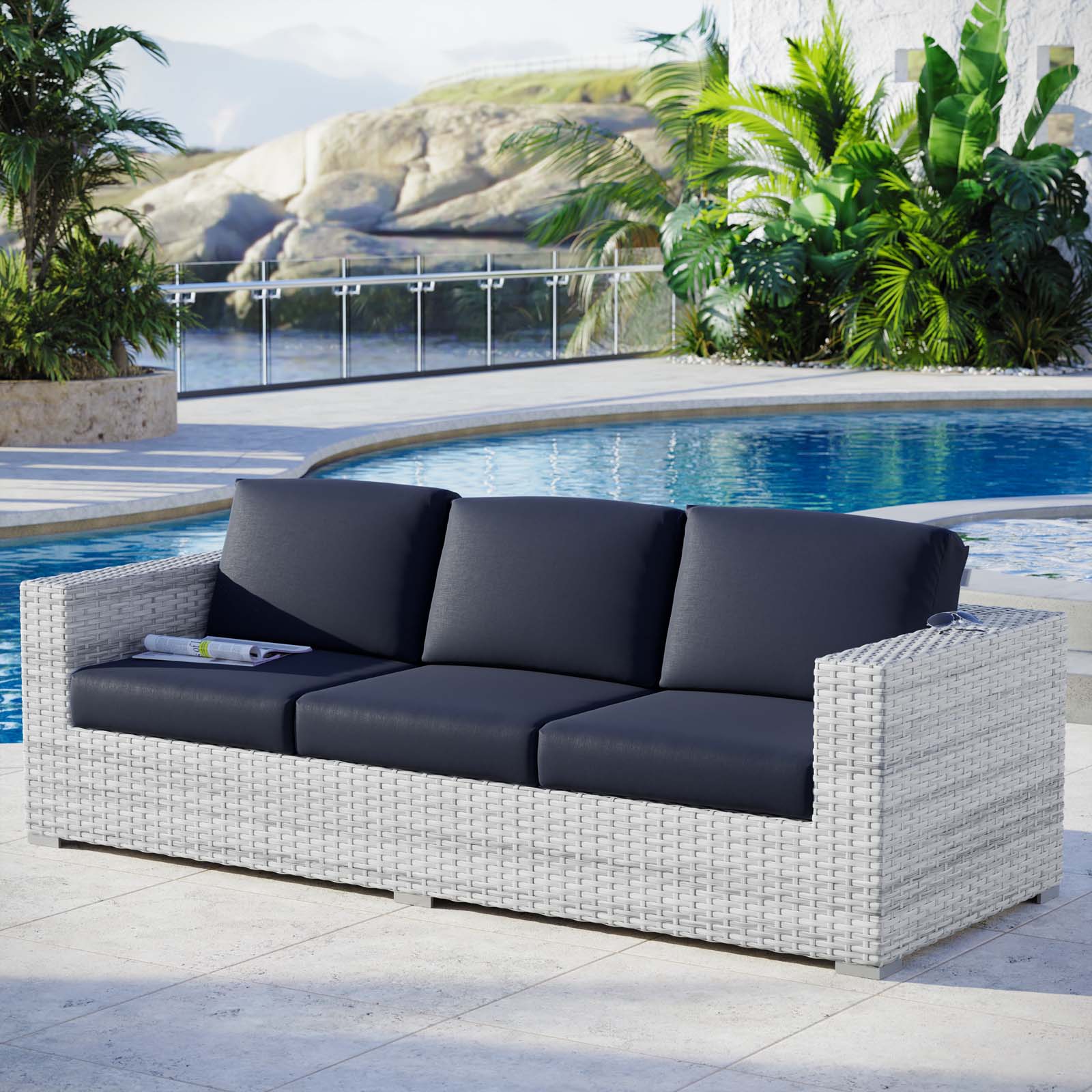 Modway Convene Outdoor Patio Sofa | Outdoor Sofas, Loveseats & Sectionals | Modishstore-10