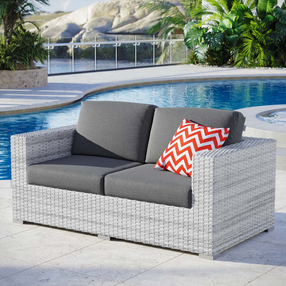 Modway Convene Outdoor Patio Loveseat - EEI-4306 | Outdoor Sofas, Loveseats & Sectionals | Modishstore - 1