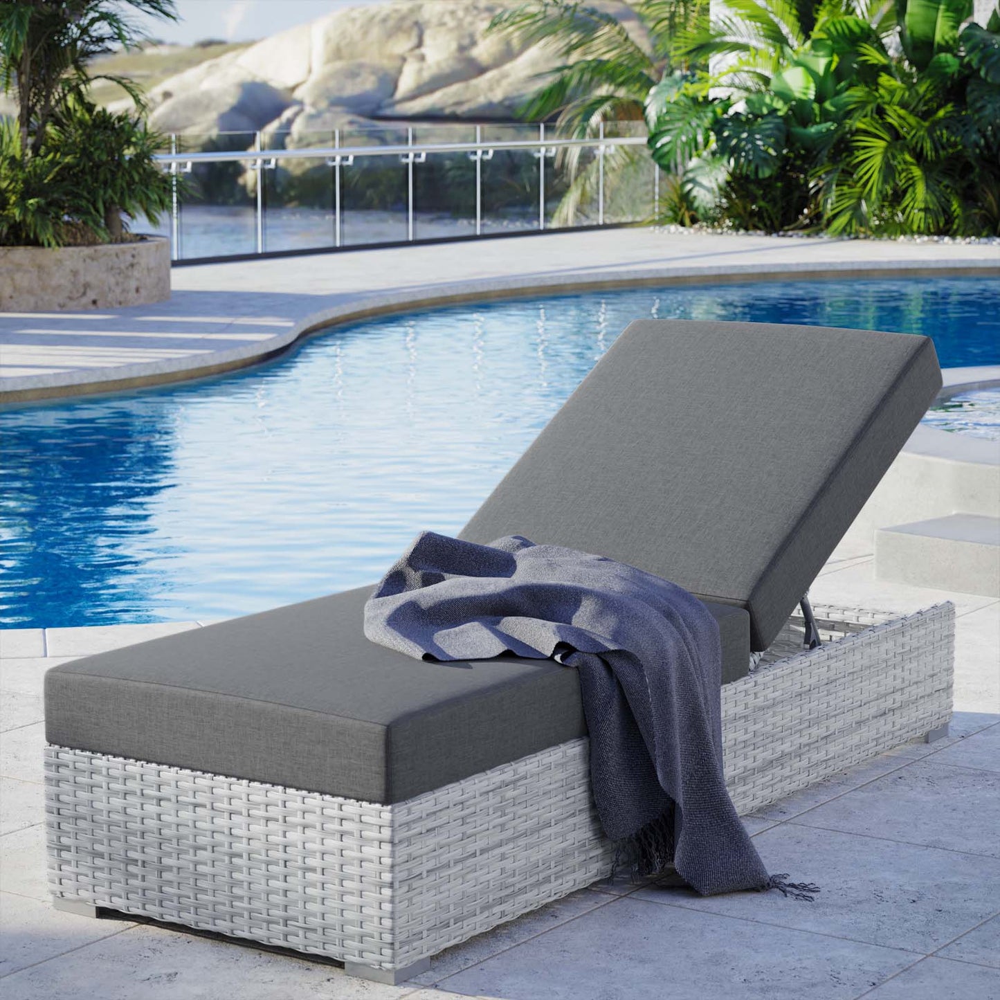 Modway Convene Outdoor Patio Chaise | Outdoor Patio Daybed | Modishstore
