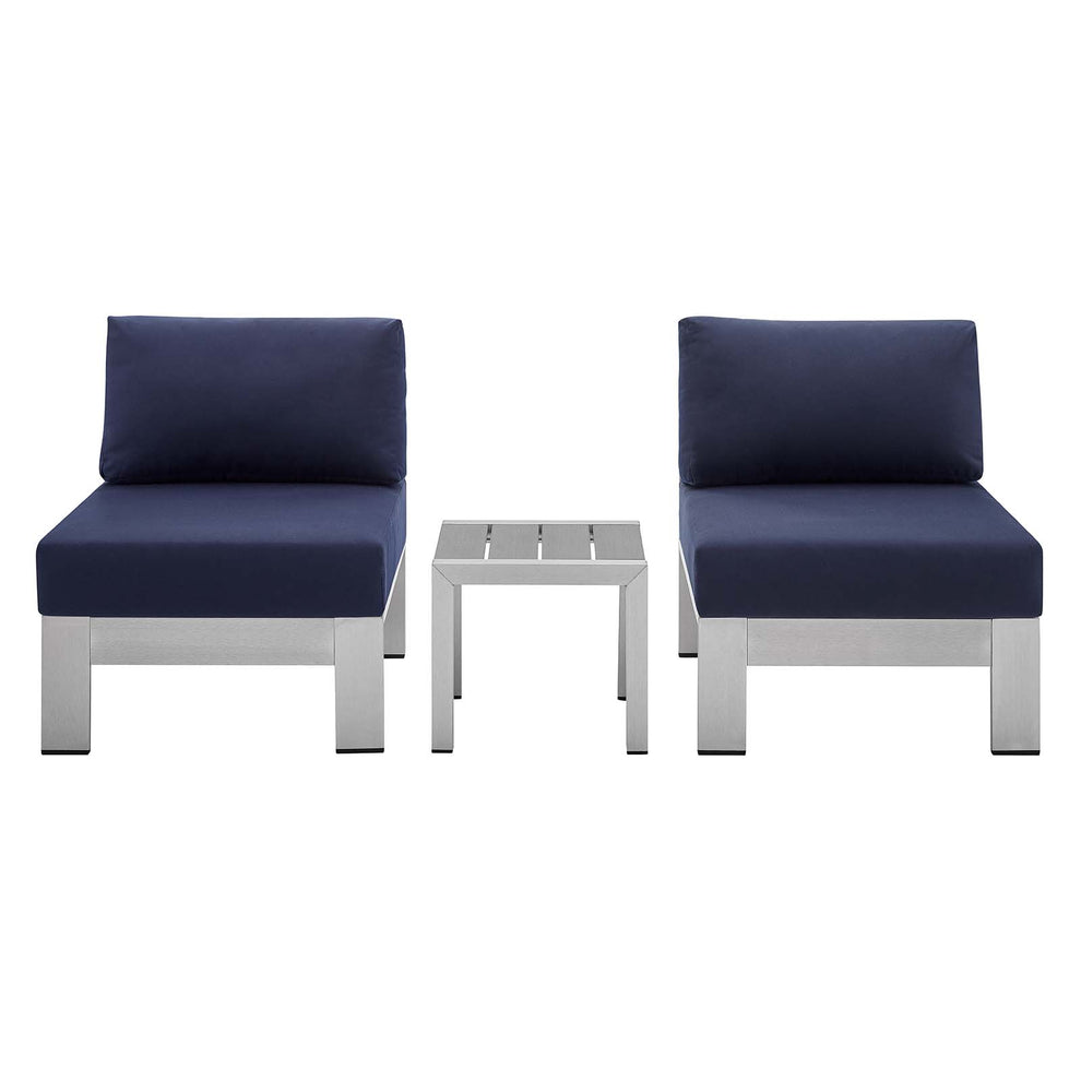 Modway Shore Sunbrella® Fabric Outdoor Patio Aluminum 3 Piece Set - EEI-4312 | Outdoor Sofas, Loveseats & Sectionals | Modishstore - 9