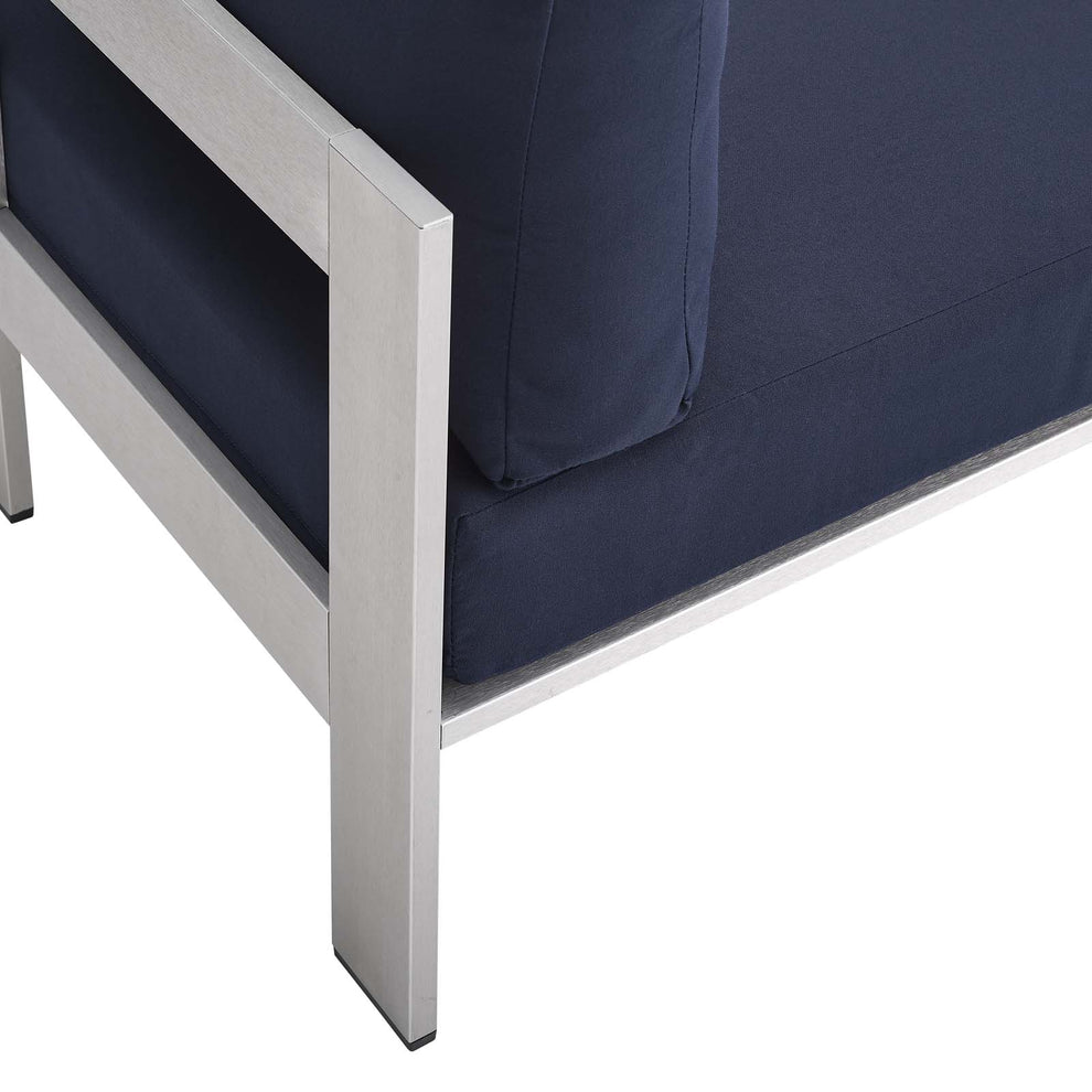 Modway Shore Sunbrella® Fabric Outdoor Patio Aluminum 3 Piece Set - EEI-4312 | Outdoor Sofas, Loveseats & Sectionals | Modishstore - 14