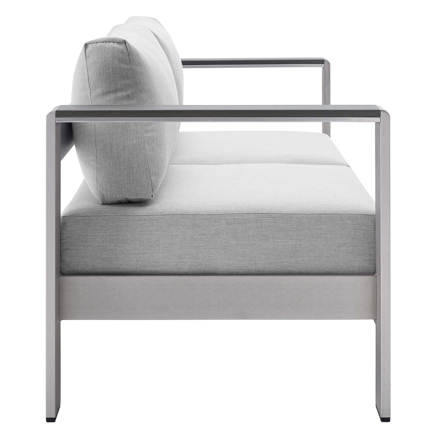 Modway Shore Sunbrella® Fabric Outdoor Patio Aluminum 3 Piece Set - EEI-4313 | Outdoor Sofas, Loveseats & Sectionals | Modishstore - 4