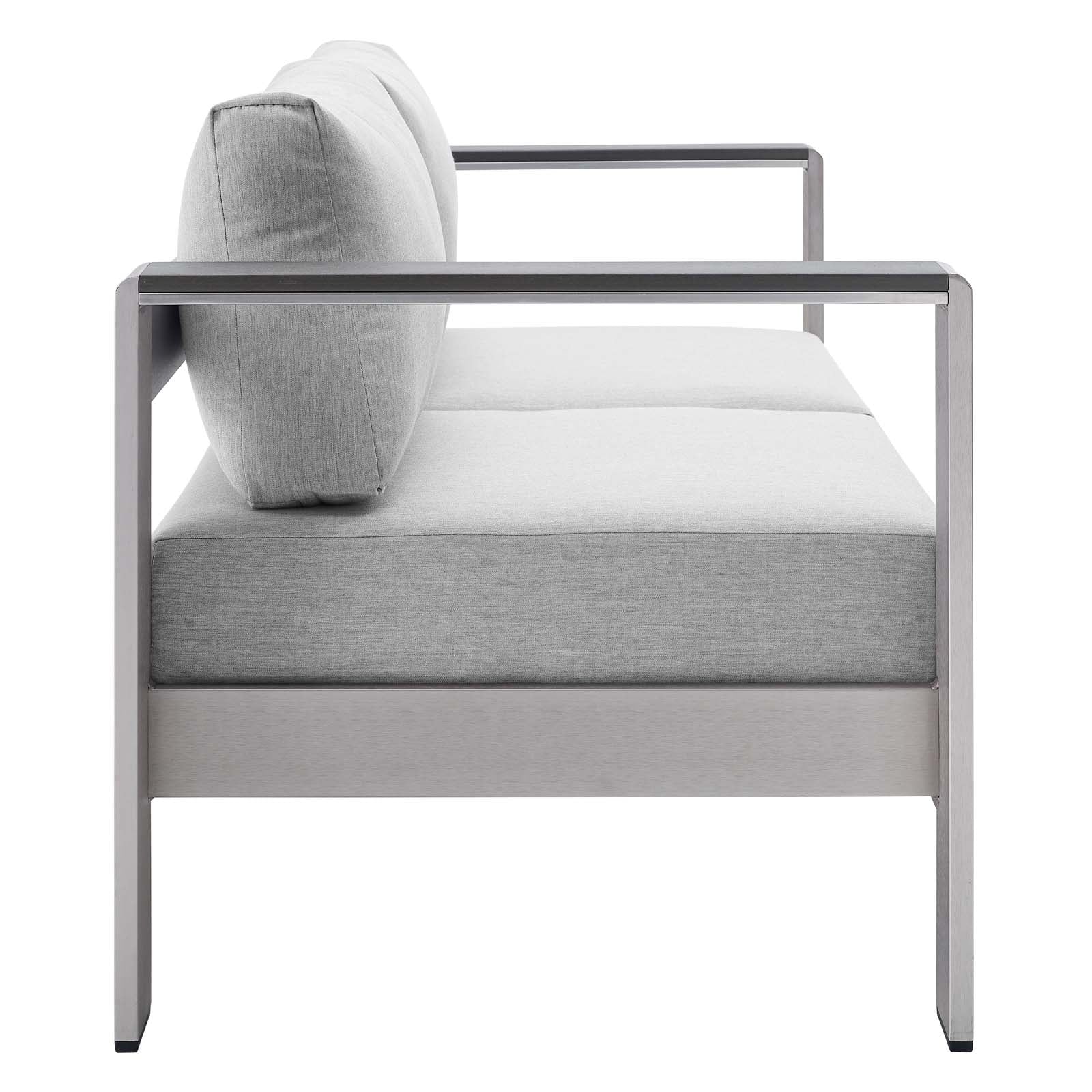 Modway Shore Sunbrella® Fabric Outdoor Patio Aluminum 3 Piece Set - EEI-4313 | Outdoor Sofas, Loveseats & Sectionals | Modishstore - 4