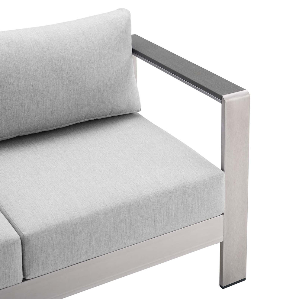 Modway Shore Sunbrella® Fabric Outdoor Patio Aluminum 3 Piece Set - EEI-4313 | Outdoor Sofas, Loveseats & Sectionals | Modishstore - 7