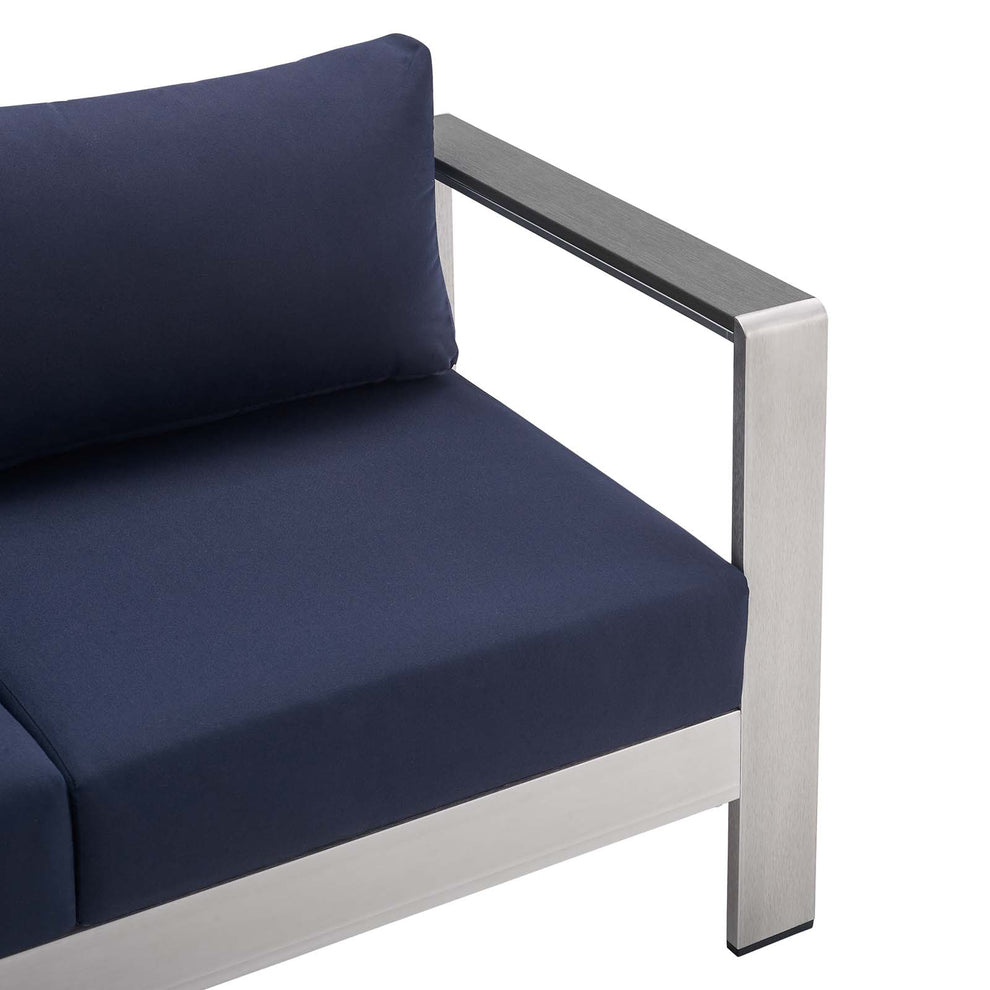 Modway Shore Sunbrella® Fabric Outdoor Patio Aluminum 3 Piece Set - EEI-4313 | Outdoor Sofas, Loveseats & Sectionals | Modishstore - 14