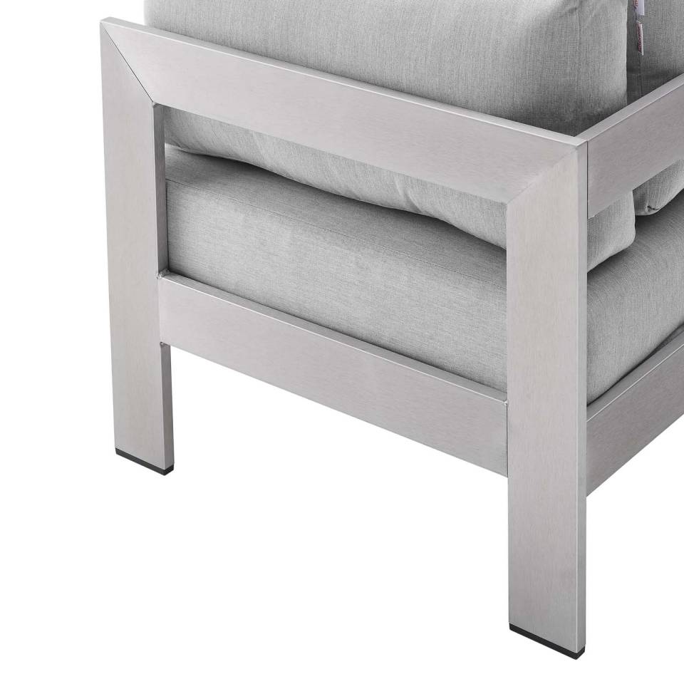 Modway Shore Sunbrella® Fabric Outdoor Patio Aluminum 4 Piece Sectional Sofa Set - EEI-4314 | Outdoor Sofas, Loveseats & Sectionals | Modishstore - 14