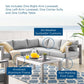 Modway Shore Sunbrella® Fabric Outdoor Patio Aluminum 4 Piece Sectional Sofa Set | Outdoor Sofas, Loveseats & Sectionals | Modishstore-5