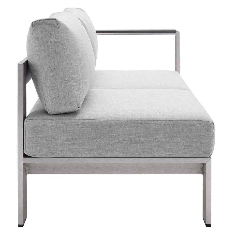 Modway Shore Sunbrella® Fabric Outdoor Patio Aluminum 4 Piece Sectional Sofa Set - EEI-4314 | Outdoor Sofas, Loveseats & Sectionals | Modishstore - 7