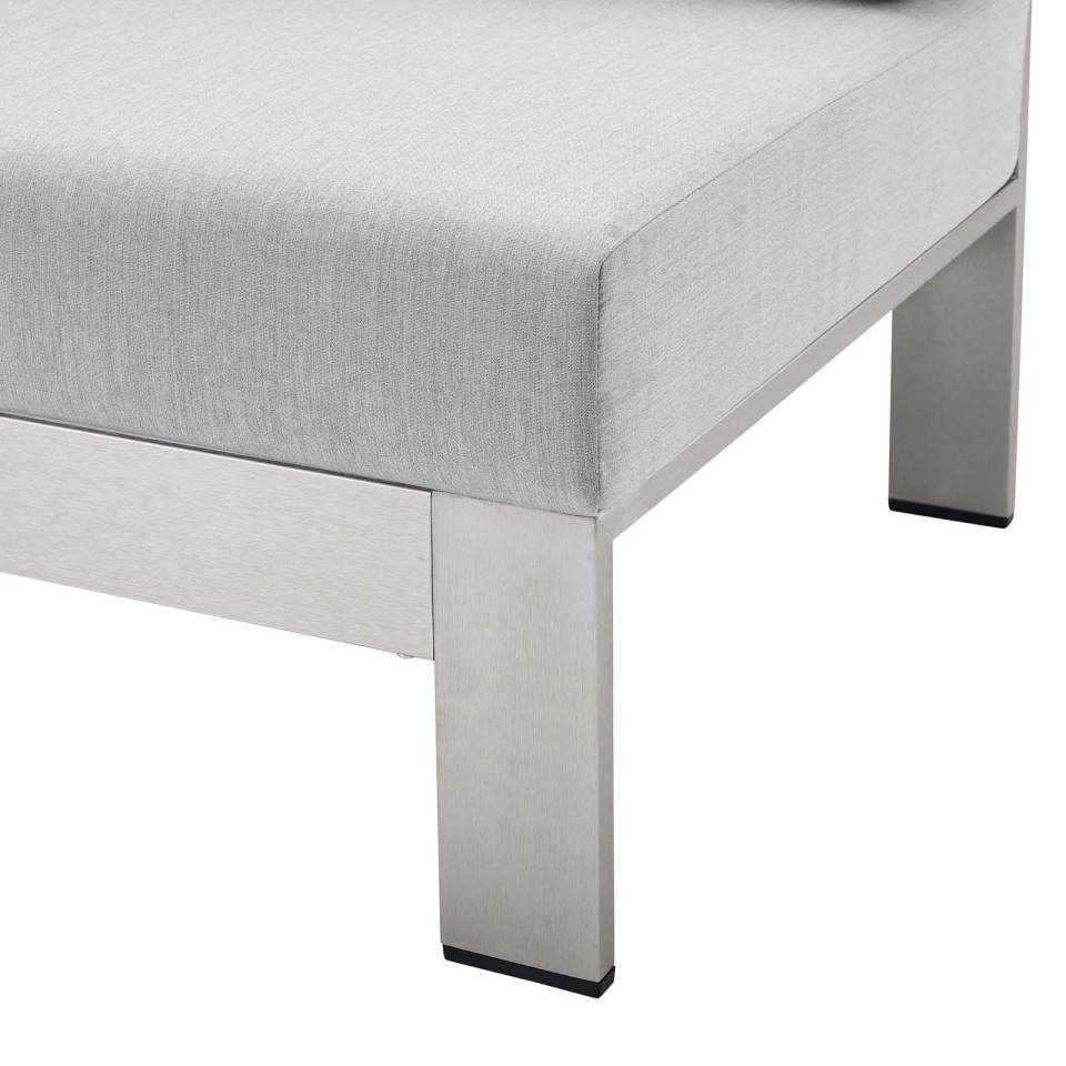 Modway Shore Sunbrella® Fabric Outdoor Patio Aluminum 4 Piece Sectional Sofa Set - EEI-4314 | Outdoor Sofas, Loveseats & Sectionals | Modishstore - 11