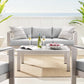 Shore Sunbrella® Fabric Outdoor Patio Aluminum 4 Piece Set By Modway - EEI-4316 | Outdoor Sofas, Loveseats & Sectionals | Modishstore - 2