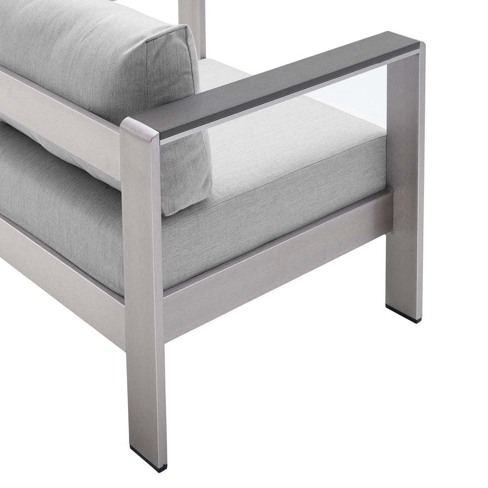 Shore Sunbrella® Fabric Outdoor Patio Aluminum 4 Piece Set By Modway - EEI-4315 | Outdoor Sofas, Loveseats & Sectionals | Modishstore - 7