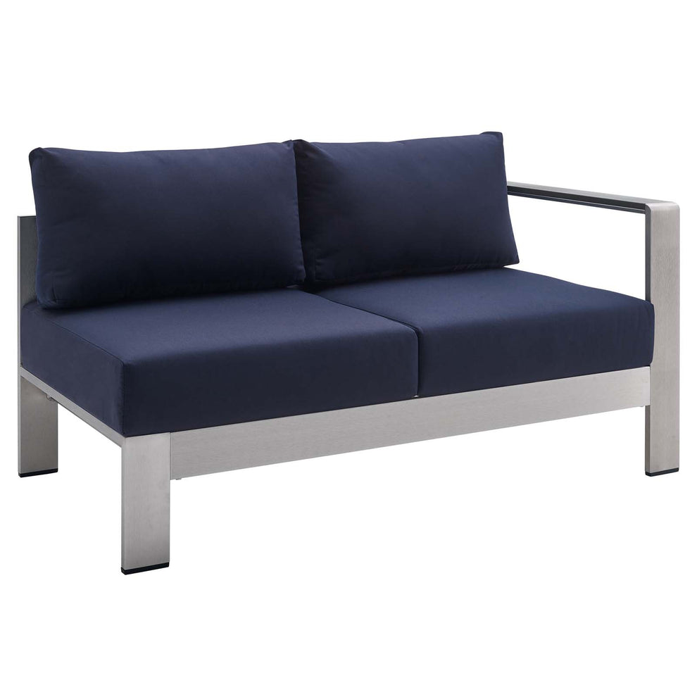 Modway Shore Sunbrella® Fabric Outdoor Patio Aluminum 5 Piece Sectional Sofa Set - EEI-4318 | Outdoor Sofas, Loveseats & Sectionals | Modishstore - 10