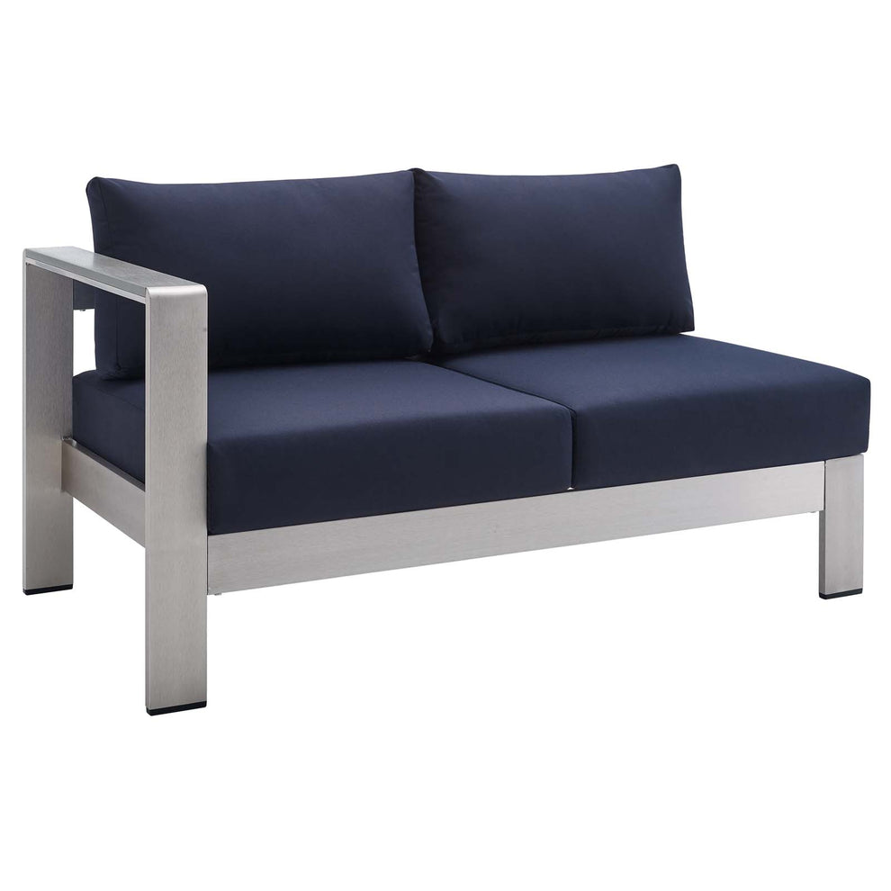 Modway Shore Sunbrella® Fabric Outdoor Patio Aluminum 5 Piece Sectional Sofa Set - EEI-4318 | Outdoor Sofas, Loveseats & Sectionals | Modishstore - 14