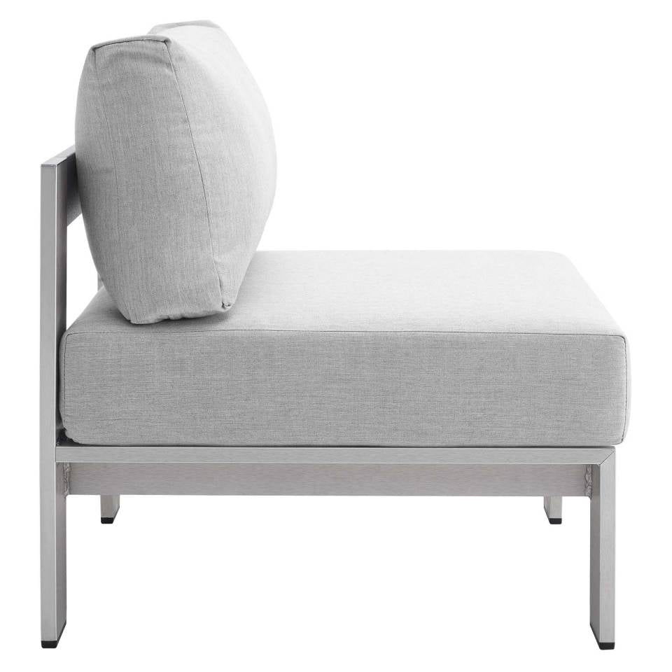 Modway Shore Sunbrella® Fabric Outdoor Patio Aluminum 9 Piece Sectional Sofa Set - EEI-4320 | Outdoor Sofas, Loveseats & Sectionals | Modishstore - 14
