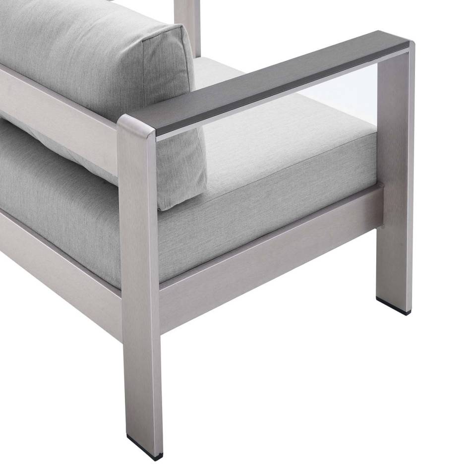 Modway Shore Sunbrella® Fabric Outdoor Patio Aluminum 7 Piece Set - EEI-4322 | Outdoor Sofas, Loveseats & Sectionals | Modishstore - 14