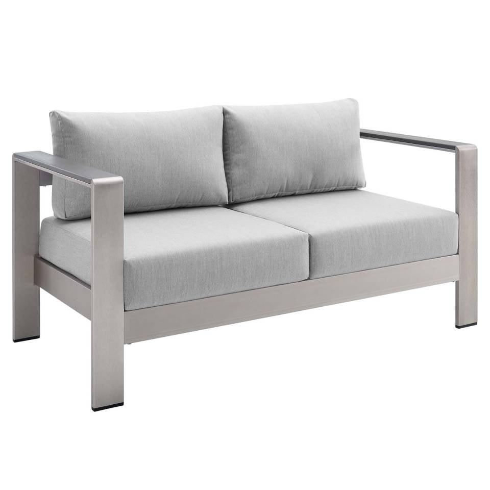 Modway Shore Sunbrella® Fabric Outdoor Patio Aluminum 7 Piece Set - EEI-4322 | Outdoor Sofas, Loveseats & Sectionals | Modishstore - 10