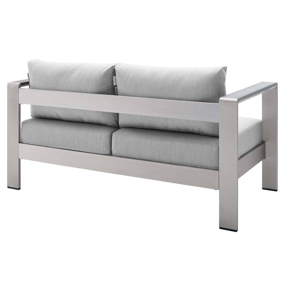 Modway Shore Sunbrella® Fabric Outdoor Patio Aluminum 7 Piece Set - EEI-4322 | Outdoor Sofas, Loveseats & Sectionals | Modishstore - 12